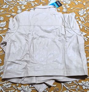 Stylish Beige Moto Jacket