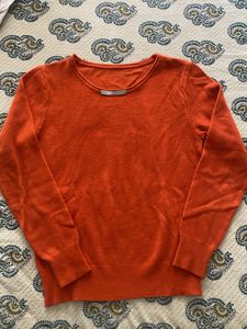 Bright Orange Sweat T-shirt for Casual styles