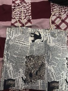 Newspaper Print Crop Top