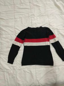Sweatshirt + tee striped combo