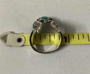 Unisex Eagle Design Ring with Turquoise Stone