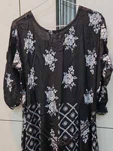 Black Ethnic Printed Kurta