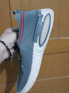 Comfortable Grey Knit Sneakers