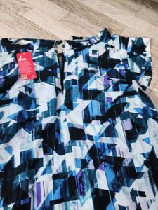 Stylish Geometric Print Tunic Top