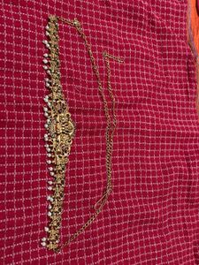 Ornate Gold Plated Kamarbandh with Pearls
