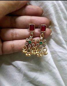 Temple Neck Chain With Cute Earings[NEW]