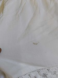 White Lace Detail A-Line Dress