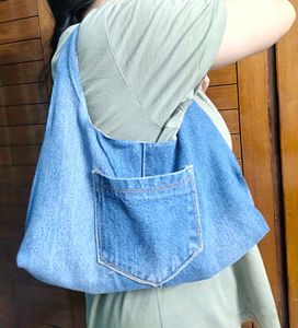 denim shoulder bag✨
