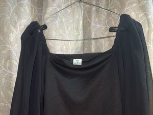 Black Puff Sleeve Mini Dress-like new