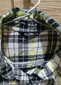 Trendy Cropped Plaid Shirt