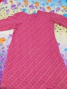 Pink Cotton Kurta