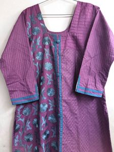 Beautiful Purple &amp; Teal Kurta Set