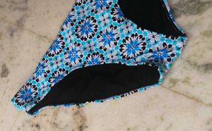 Blue Floral Bikini Bottom