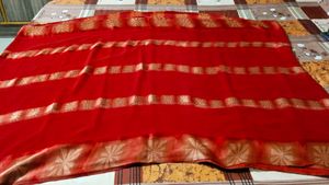 dark red joint sari