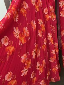 new long  Floral Print Kurta and dupatta set …
