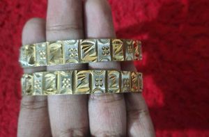 Elegant Gold Tone Bangles (Set of 2)