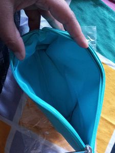 Pilgrim Teal Pouch with "With Love"