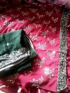 Embroidered dress material for a outstanding look