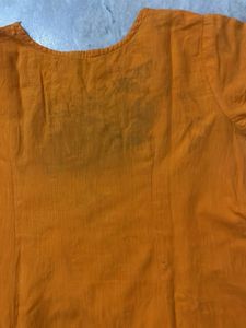 Orange Kurta Set with Pants