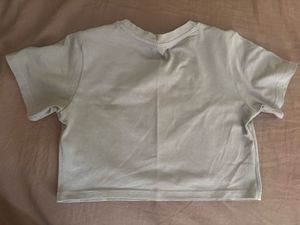 Cute Black &amp; Grey Graphic Crop Top/Baby Tee
