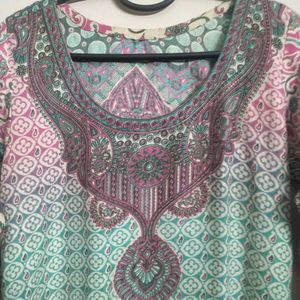 Printed Full Sleeves Kurta For Light Winter