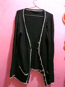 Primark Cardigan Womens Black White