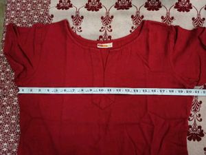Maroon Khadi Textured Kurta