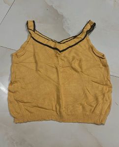 Mustard Yellow Knit Tank Top