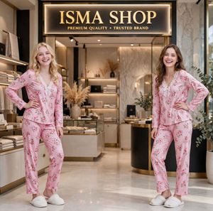 Pink Floral Print Pajama Set