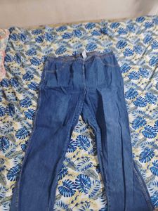Women's Blue Flared Jeans easily can fit Xxxl, Xxl