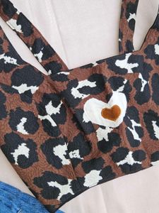 Leopard Print Heart Crop Top