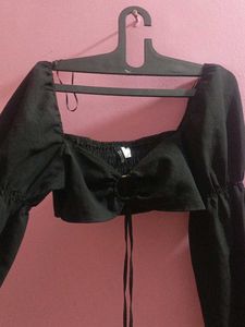 Chic Black Crop Top