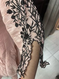Elegant Peach Embroidered Kurta Set