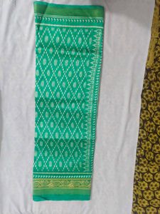 Green Saree with Elegant Print