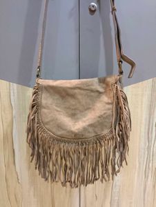 Stylish Suede Fringe Crossbody Bag