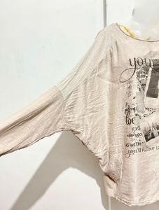 Unique Graphic Print Long Sleeve Top