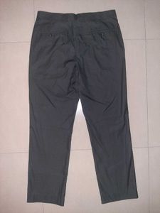 BENETTON Men’s Charcoal Grey Formal Trousers