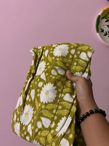 olive green Anarkali + Free gift