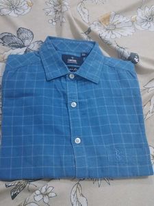Men's Blue Checked Casual Shirt