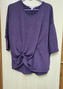 Purple Knot-Front Tee
