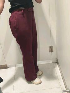 Maroon Flare trousers