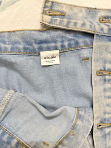 Light Wash Denim Midi Skirt