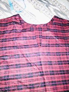 Maroon Striped kurta