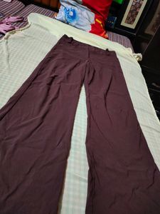 High Waist Branded Brown Pants