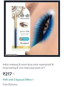 Blue Eyeliner Kohl &amp; Kajal