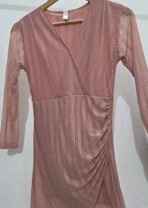Elegant Ruched V-Neck Wrap Dress