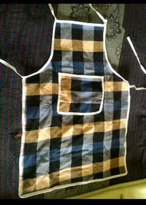 Checked Apron with Pocket