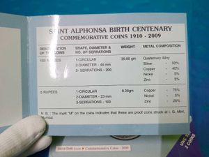 Saint Alphonsa Birth Centenry UNC Coin Set, Silver