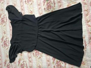 Chic black Flowy Mini Dress