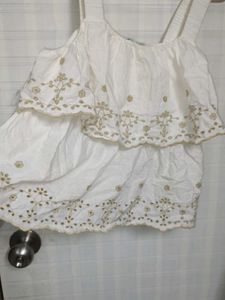 White Embroidered Top( Never Used).